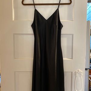 Black Victoria’s Secret satin midi slip dress
